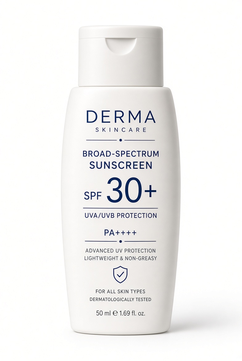 Example category image of Broad-spectrum SPF 30+ sunscreen; exact Amazon listing match is unverified