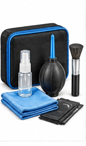 Example category image of Camera lens cleaning kit; exact Amazon listing match is unverified