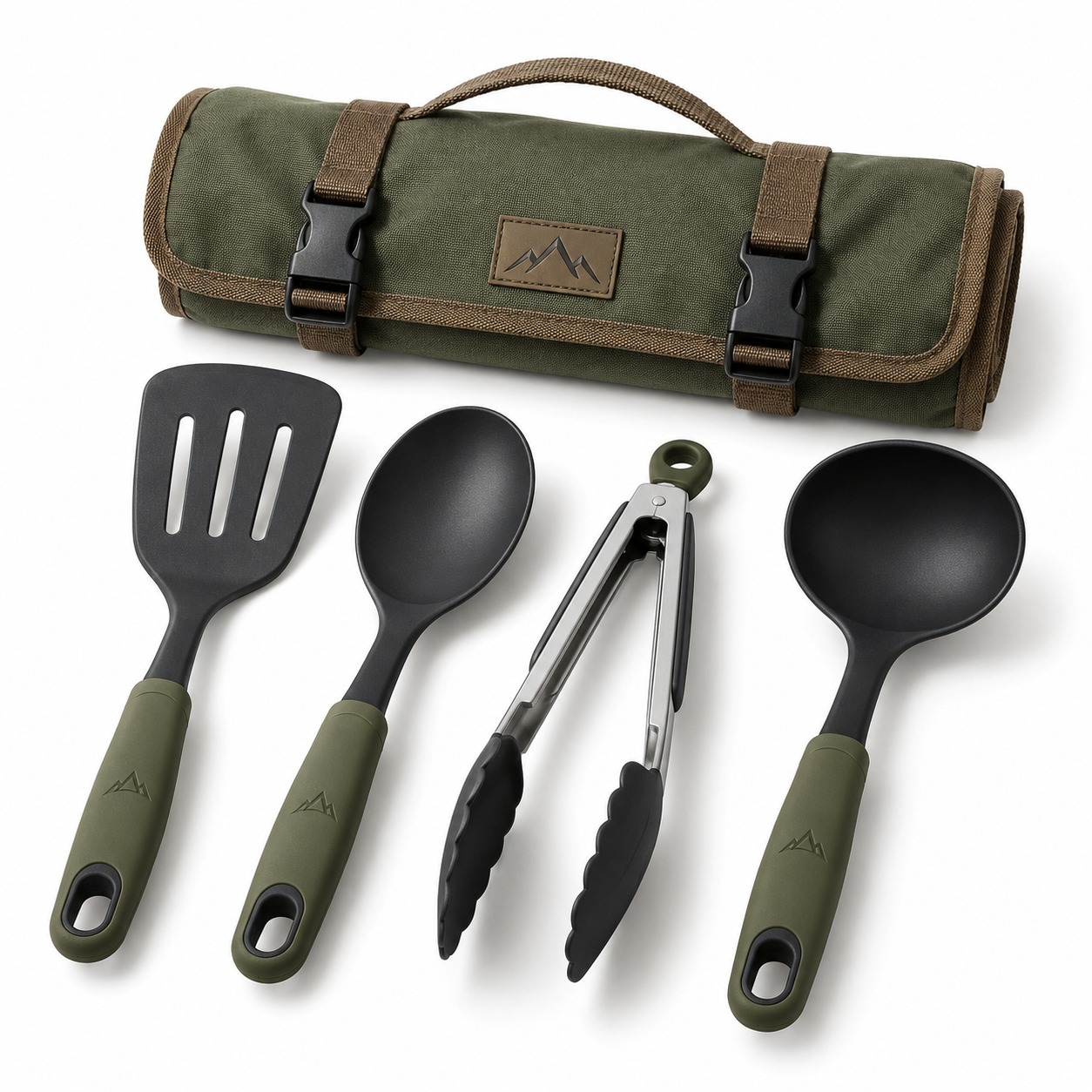 Example category image of Camp cooking utensil set; exact Amazon listing match is unverified