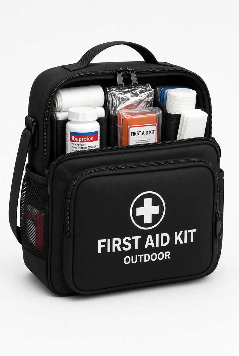Example category image of First-aid supply kit; exact Amazon listing match is unverified