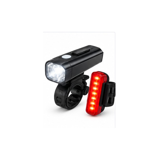 Example category image of Front and rear bicycle lights; exact Amazon listing match is unverified
