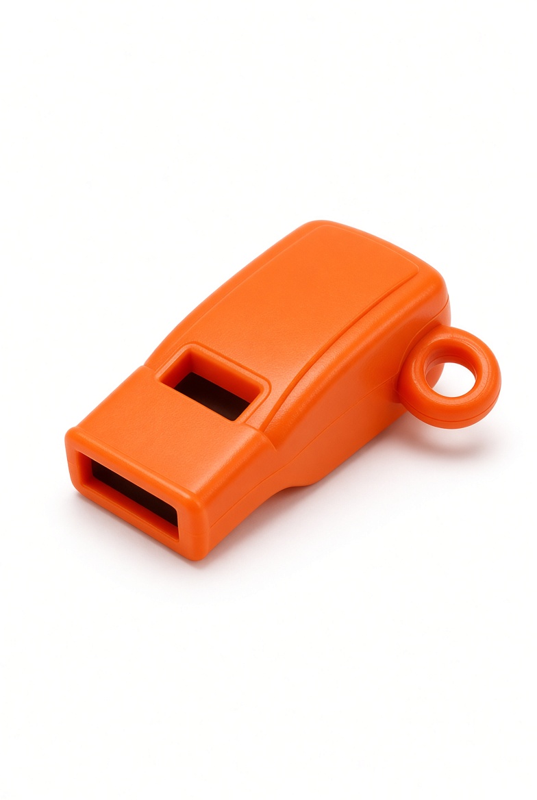Example category image of Marine safety whistle; exact Amazon listing match is unverified