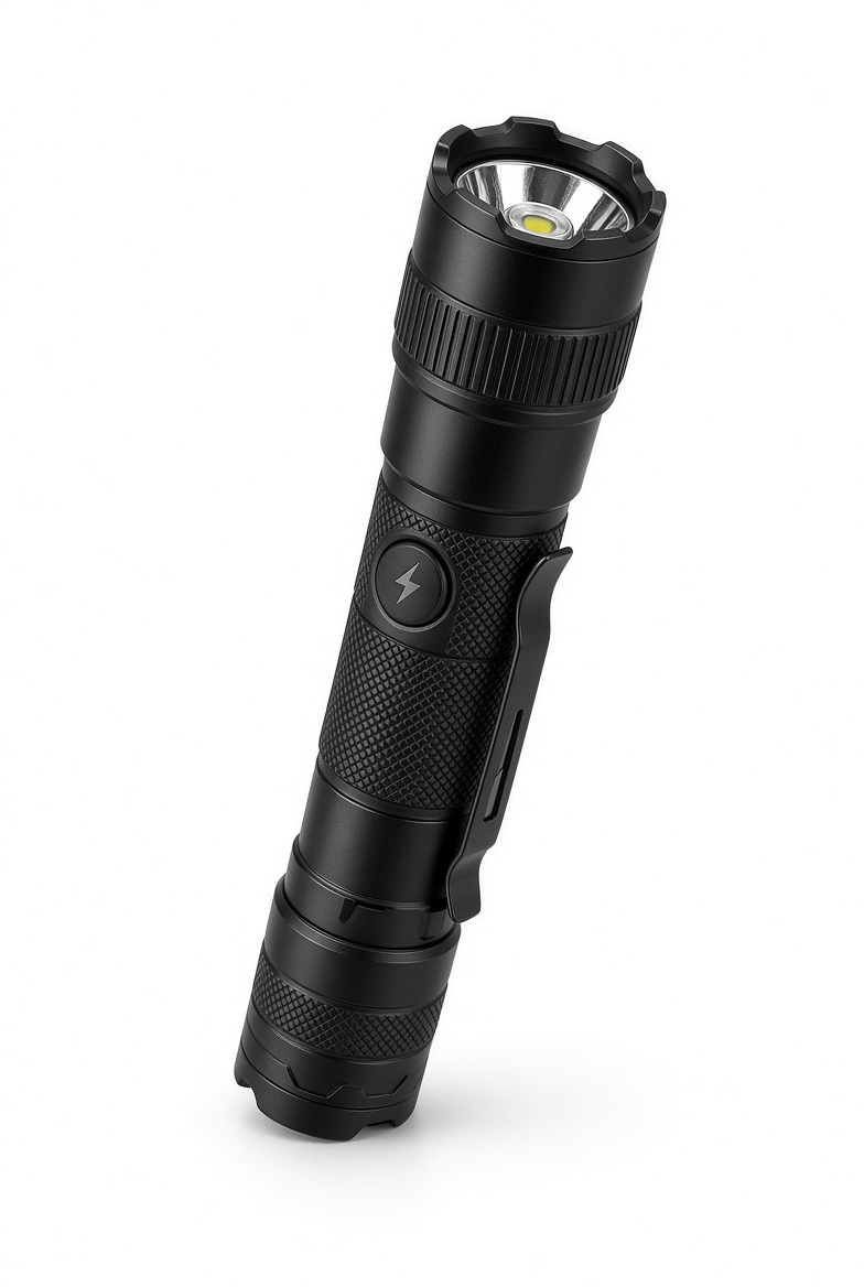 Example category image of Rechargeable flashlight; exact Amazon listing match is unverified
