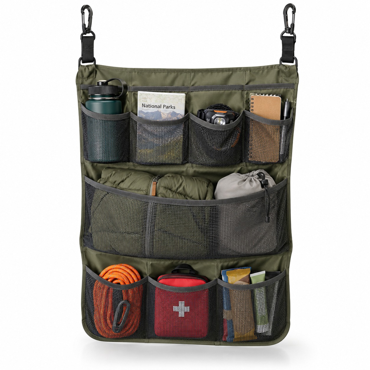 Example category image of Tent organizer; exact Amazon listing match is unverified