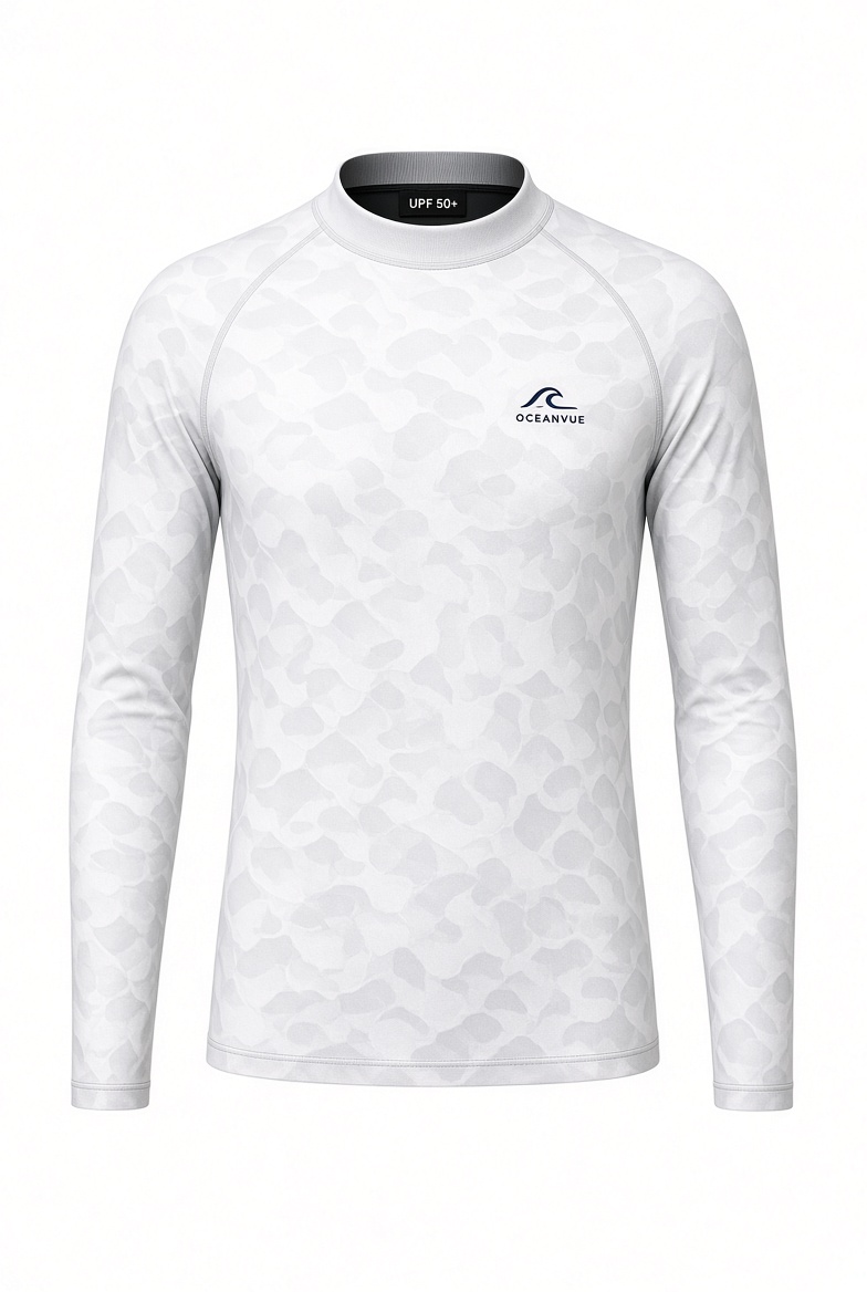 Example category image of UPF swim shirt; exact Amazon listing match is unverified